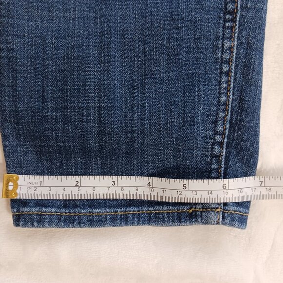 7 For All Mankind Jose Fina Boyfriend Skinny Jeans Size 30, Med Wash, Button Fly - Picture 16 of 16